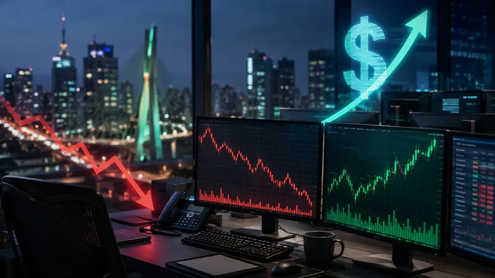 Dólar chega a R$ 5,22, e Ibovespa emenda nona queda seguida